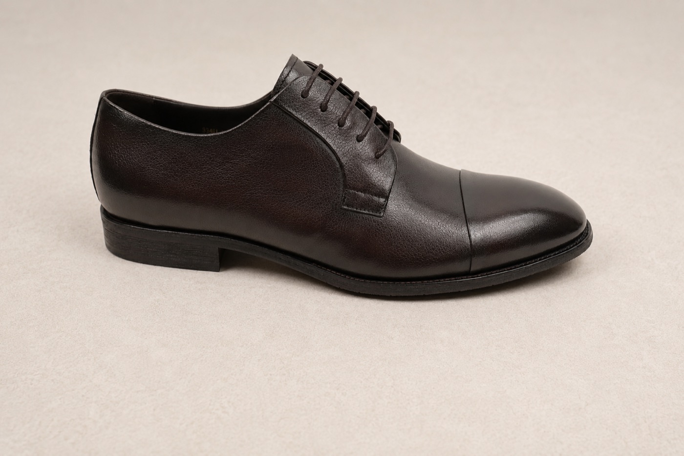 Grained Cap-Toe Derby side view