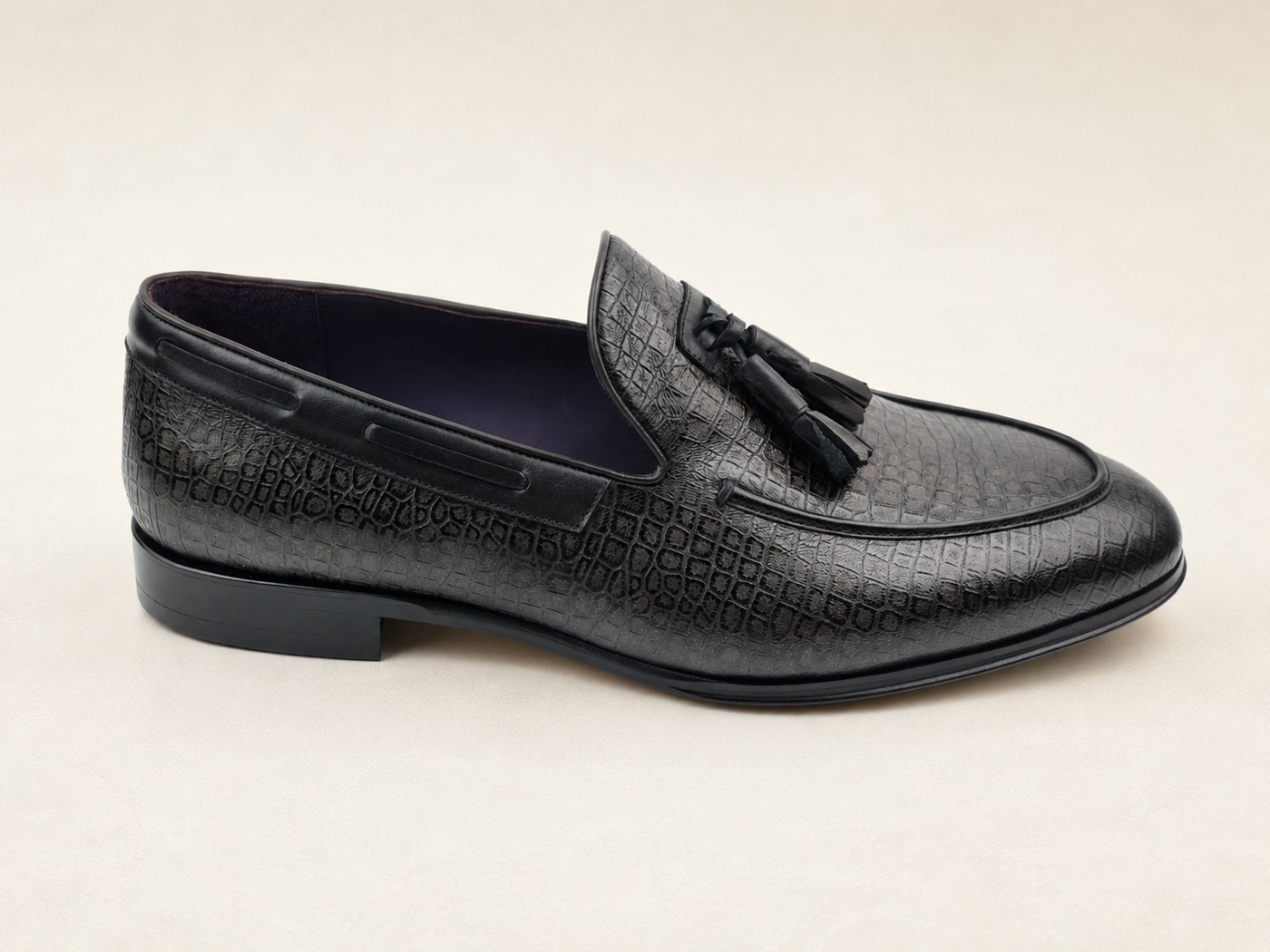 Croc-Embossed Tassel Loafer product reference